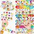 48PCS Art Party Favors: 24 Tattoos, 24 Slap Bracelets, Themed Birthday Supplies, Gifts for Girls Boys
