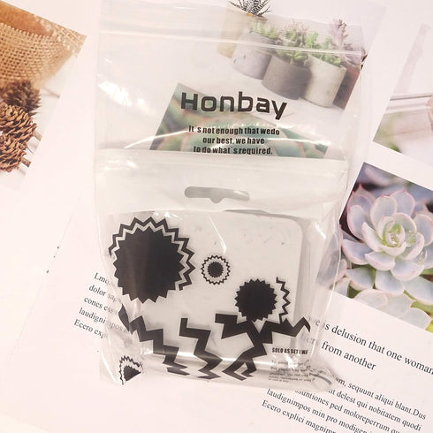 Honbay Fashion Marble Contact Lens Case, Portable Kit with Mirror (Square) (Rose Gold)