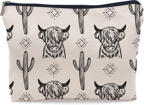 Western Makeup Bag, Cowgirl Stuff, Western Gifts for Women, Cow Makeup Bag, Western Gifts, Cowgirl Gifts