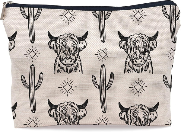Western Makeup Bag, Cowgirl Stuff, Western Gifts for Women, Cow Makeup Bag, Western Gifts, Cowgirl Gifts