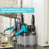 Polder Style Station for Hair Styling Tools, Black and Silver, Organizes Dryers, Irons, Brushes