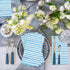KTHONIOMANTE 200PCS 2 Pack, 4.5x8 Inch Blue & White Stripe Guest Napkins, Ply Disposable Paper Striped Dinner Hand