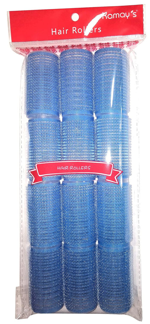 Kamay's Small Hair Rollers Curlers, Self Grip, 12PCS (25mm/1") Random Color for DIY or Salon