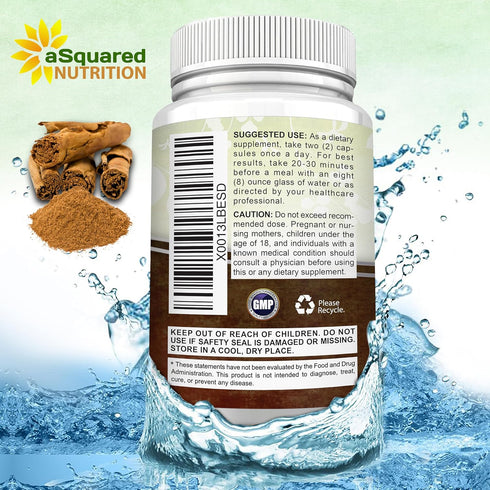 Natural Ceylon Cinnamon 1200mg, 120 Capsules, True Cinnamon Extract Supplement for Heart Health