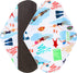 wegreeco Charcoal Reusable Menstrual Pads for Women, Reusable Sanitary Pads, 5 Pack with 1 Cloth Wet Bag