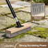 Swimming Stainless Steel Wire Scrub Brush with Long Handle, Heavy Duty Stiff Metal Broom Scrubber, Outdoor Moss Removal