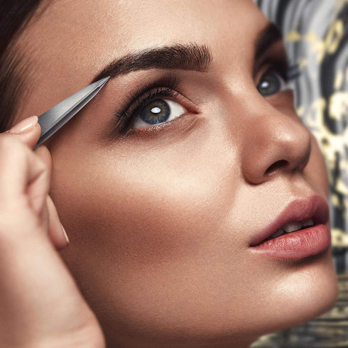 Pointed Tweezers - High Carbon Stainless Steel Needle Nose, Fine Point Precision Hair Removal, Silver