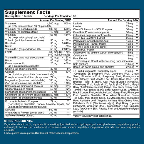 Immune 42 (90 30 Dr. Tobias Adult Multivitamin for Women & Men - Supporting Vitamins from Fruits, Vegetables, Plus