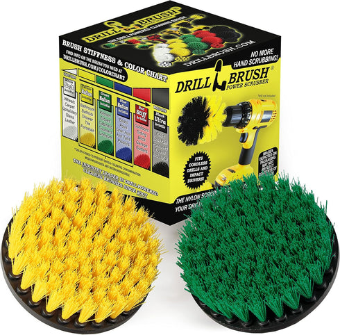 Power Scrubber Bathroom and Kitchen Brush Set, Cleaning Supplies, Drill Brush, Bath Mat, Soap Scum, Hard Water, Rust