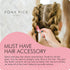 THE PONY PICK Hair Elastic Rubber Bands Cutter Tool - Easy, Pain Free, No Hair Damage (3 Packs & 50 Elastics)