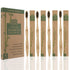 Zeek's Naturals LLC Pack 4 Biodegradable Eco-Friendly Natural Bamboo Charcoal Toothbrushes - of - Numbered - Charcoal