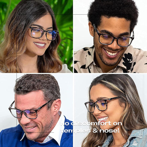 Readerest Blue Light Reading Glasses, Lightweight Computer Glasses with Spring Hinges, UV Protection