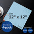 Elite Tech Gear Microfiber Cloth Set - 4-Pack, 12"x12" Washable Wipes for Glasses, Lenses, Electronics & Screens