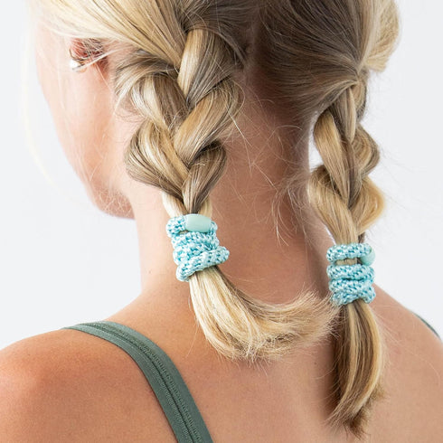 Pastel Hair Ties for Thick Hair, 15 Pack, No-Crease Bands with Strong Hold, Soft Spring Colors | L. Erickson