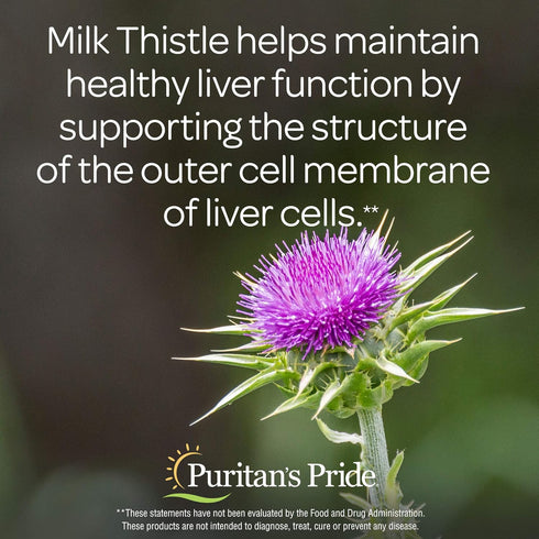 Puritan's Pride Milk Thistle Liver Complex, Supports Healthy Liver Function, 90 Count