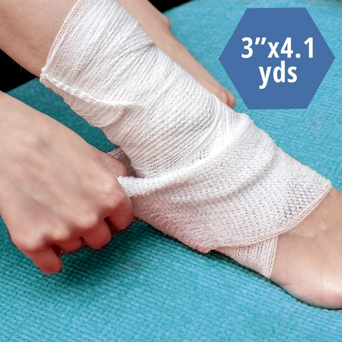 MED PRIDE Conforming Stretch Gauze Bandages, 12 Rolls 3'' x 4.1 Yards, Sterile Latex Free First Aid Wrap