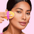 Real Techniques Miracle 2-In-1 Powder Puff + Travel Case - Dual-Sided Makeup Blending Puff for Liquid, Cream & Powders