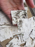 30pcs Natural Birch Bark Sheets 1.96"x2.36" for Gifts, Product Wrapping, or Decorating