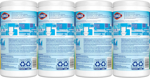 Clorox Disinfecting Wipes Value Pack, 75 Count Each, Bleach Free Cleaning Wipes, Pack of 4