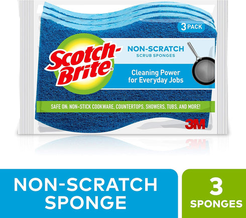 No Scratch Scrub Sponges by Scotch-Brite - Gentle Cleaning Power