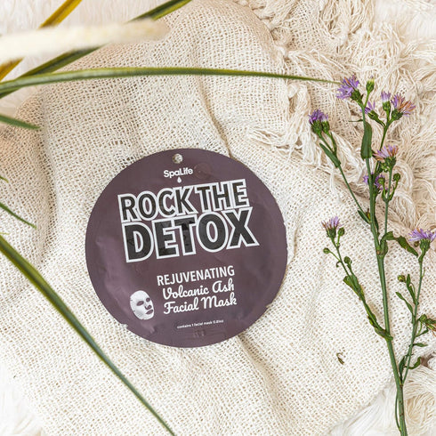 SpaLife Rock the Detox Rejuvenating Volcanic Ash Facial Mask - 10 Count