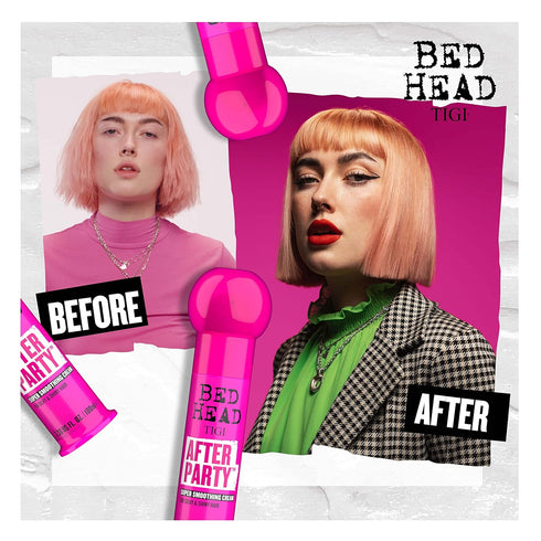 TIGI Bed Head After Party Smoothing Cream for Silky & Shiny Hair, 3.38 fl oz