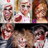 VANTATY 215+ PCS 3D Fake Scars Tattoo Temporary Halloween Makeup Kit, Scary Face Wound Stickers