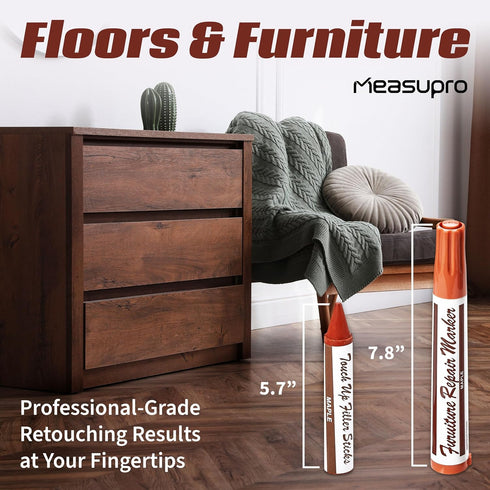 Wood Scratch Repair Kit Markers, Set of 13 Furniture Repair Pens for Touch-Up on Wood Furniture, Essential Toolkit
