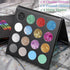 UCANBE Glitter Eyeshadow Makeup Palette - 12 Chunky & Fine Pressed Glitter + 4 Eye Shadow Powder for Theater Party