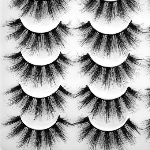 Lanflower Fake Eyelashes, Natural Look Dramatic 3D Lashes Pack with 20 Pairs in 4 Styles