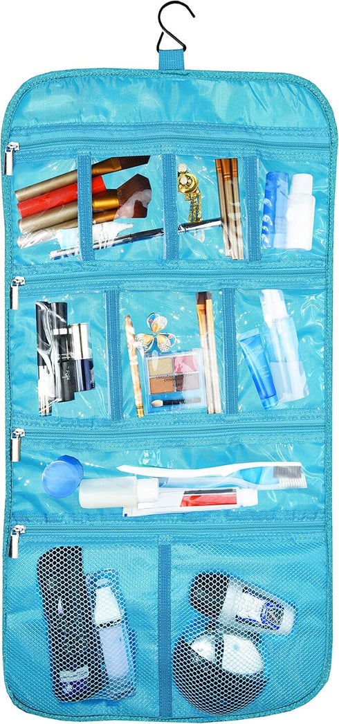 Premium Hanging Toiletry Travel Bag, Cosmetic, Jewelry, Toiletry & Accessory Storage Organizer, Large Size