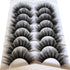 Pooplunch 7 Pairs Pack of Dramatic Volume 20MM Long Faux Mink False Eyelashes - 8D Thick Soft Strips