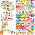 48PCS Art Party Favors: 24 Tattoos, 24 Slap Bracelets, Themed Birthday Supplies, Gifts for Girls Boys