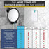 HONEYBULL Fogless Shower Mirror for Shaving, Suction Razor Holder, Small Bathroom Accessories