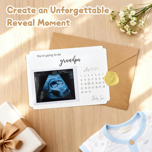 Pregnancy Announcement for Grandpa, Grandpa Baby Announcement Ideas Card, Ultrasound Picture Pregnancy Announcement