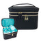 Conair Travel Makeup Bag, Large Toiletry and Cosmetic Bag, Five Piece Train Case Set in Black