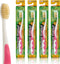 MOUTHWATCHERS Dr Plotkas Extra Soft Kids Toothbrushes, Ultra Clean Nano Toothbrushes, 4 Pack - Pink Childrens