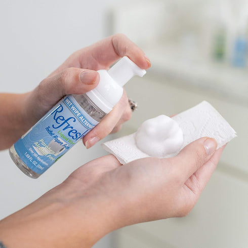 Free: Toilet Paper Foam, Eco-Friendly Flushable Wet Wipe Alternative for Sensitive Skin, 50ml (1.69 Fl Oz) 3 Pack