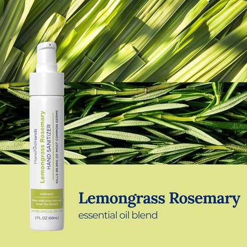 PlaneAire Lemongrass Rosemary Lotion Hand Sanitizer | Travel Size | Cleanse & Moisturize | Made with Aloe Vera