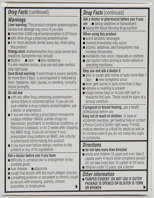Quality Choice Maximum Strength Flu Pain Reliever and Fever Reducer for High Blood Pressure, 20 Count