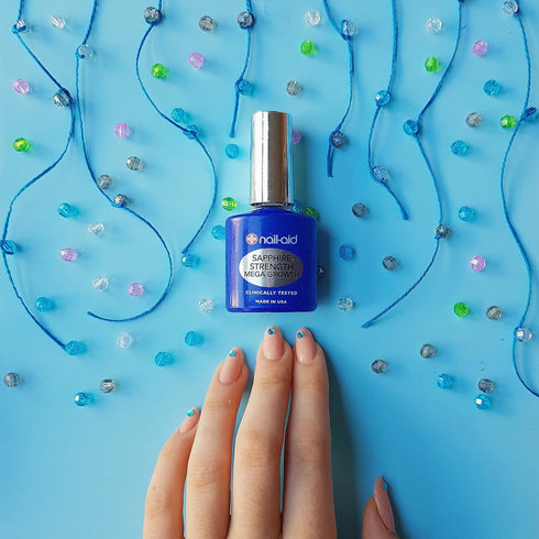 Nail-Aid Sapphire Strengthener & Mega Growth Treatment, Clear, 0.55 Fl Oz