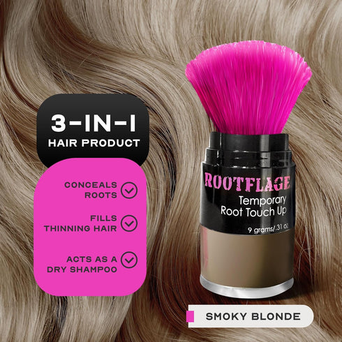 Root Touch Up Powder - Smoky Blonde Hair Powder for Instant Temporary Coverage, Hairline Filler