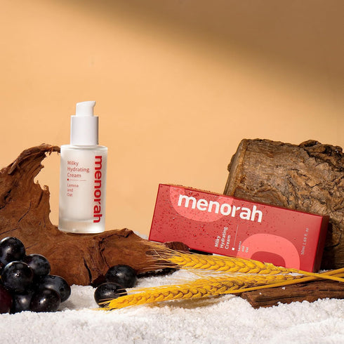 menorah skincare Milky Hydrating Cream, Ultra Lightweight Facial Lotion with Lemna and Oat for Daily Beauty Routine
