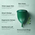 Set 12-Hour SHORDY Menstrual Cups with Applicator & Lube Reusable Period Cups (Small & Large) for Beginners