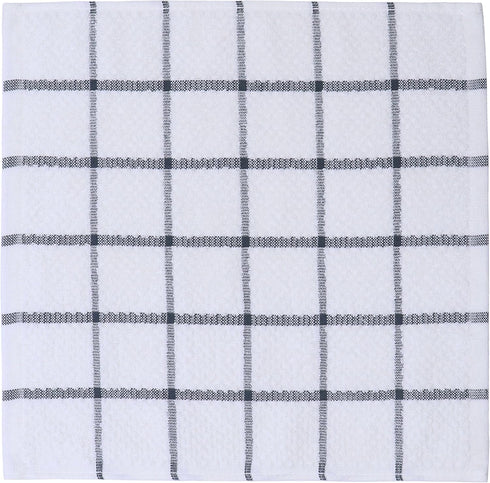PPAXL 12 12 Inches, 8pc/Set Cotton Grid Dish Cloths, Terry Cleaning Rags, x Light and Soft, Quick Drying Dish Rags