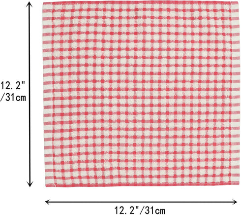 Cotton Cleaning Rags, Terry Dish Cloths for Washing Dishes, Set of 8 Soft Dish Towels for Kitchen Drying