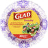 Glad Round Disposable Paper Bowls, Purple Victorian Design, Heavy Duty, 12 Oz, 20 Count