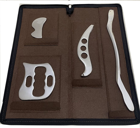 NCCYOOT Gua sha Tool Stainless Steel gua sha-Set 4pcs -iastm Tool Gussha Massage