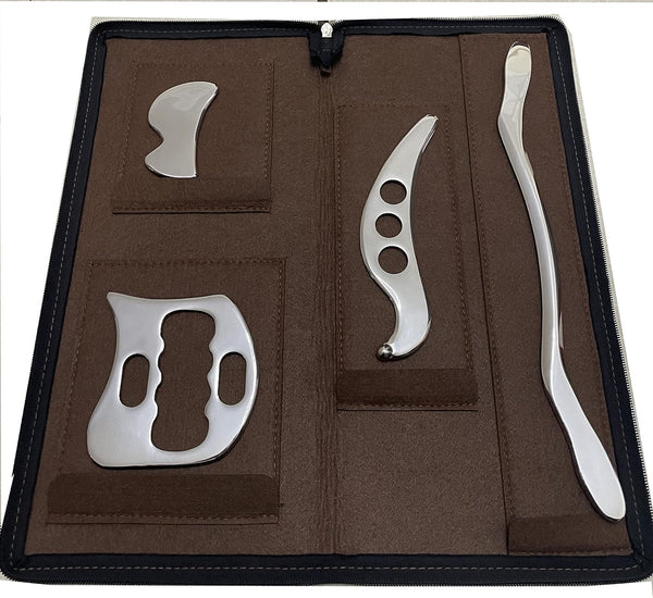 NCCYOOT Gua sha Tool Stainless Steel gua sha-Set 4pcs -iastm Tool Gussha Massage