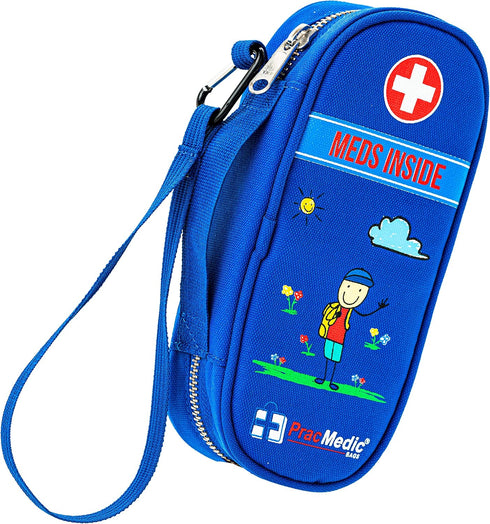 PracMedic Bags Epipen Case, Insulated Medical Case for Kids, Holds Epi Pen, Inhaler, Blue